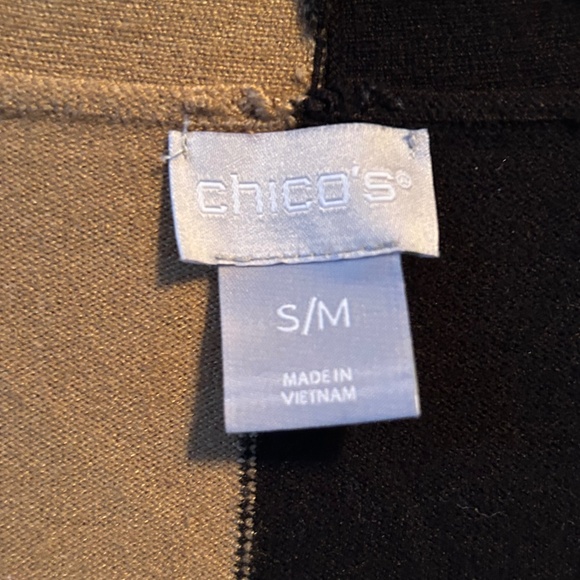 Chico’s Colorblock Open Front Ruana Size S/M - Picture 2 of 4